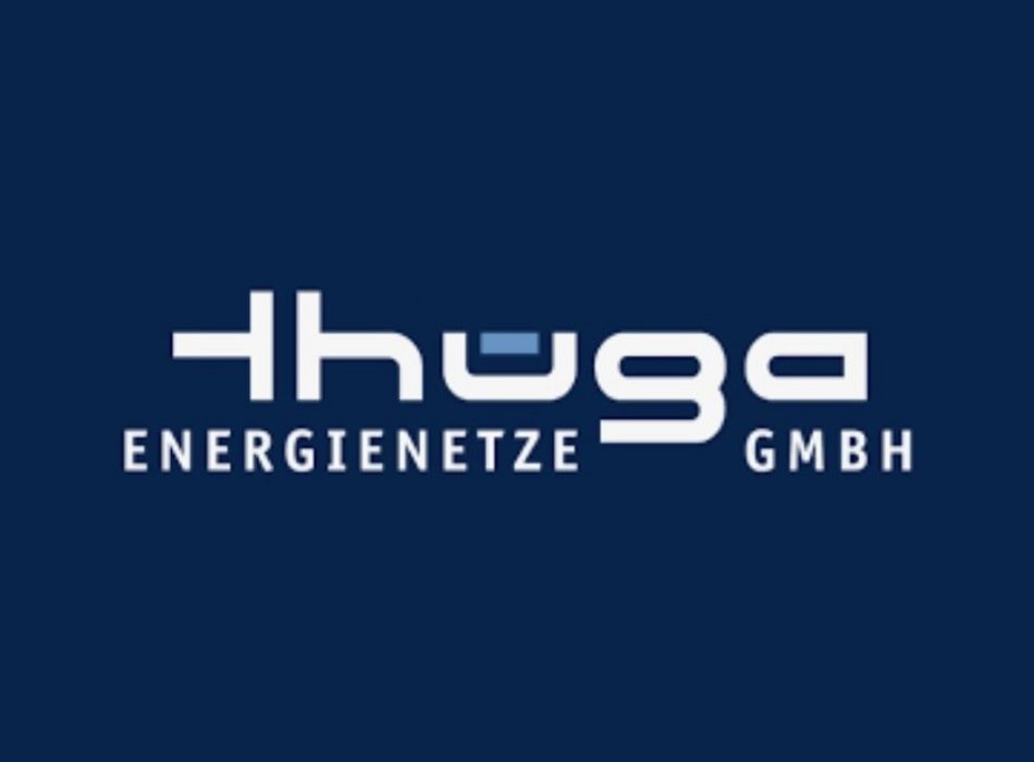 Logo der Thüga Gruppe auf dunklem Hintergrund